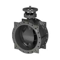 Затвор дисковый поворотный двухэксцентриковый, серии TL42GS, TAFLINE, DN100 PN16, фланцевый с голым штоком