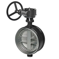 Затвор поворотный дисковый трехэксцентриковый TAFLINE, серии TL63, DN100 PN16, под приварку, голый шток, корпус, диск - сталь