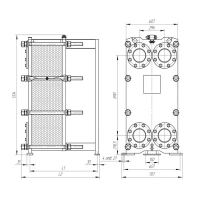 Теплообменник пластинчатый разборный, Tafline TAF-41 Рама №1, DN150