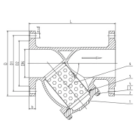 Фильтр сетчатый серии TL21-CF, TAFLINE, DN100 PN16, фланцевый