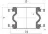 Антивибрационный компенсатор серии TLV, TAFLINE, DN700 PN16, EPDM, фланцевый