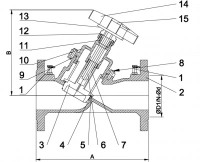 Балансировочный клапан-KPF-SL-TAFLINE, DN150, PN16, фланцевый