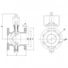 Кран эксцентриковый полусферический-TL34-F-TAFLINE, DN065 PN16, фланцевый