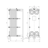 Теплообменник пластинчатый разборный, Tafline TAF-62 Рама №1, DN150