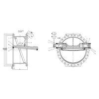 Клапан обратный повортный фланцевый, серии TL46, TAFLINE, DN250 PN10, с противовесом, фланцевый